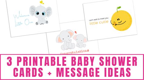 printable baby card messages